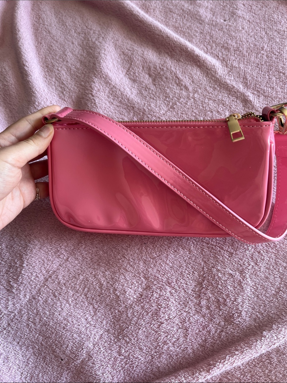 Pink Patent Shoulder Bag